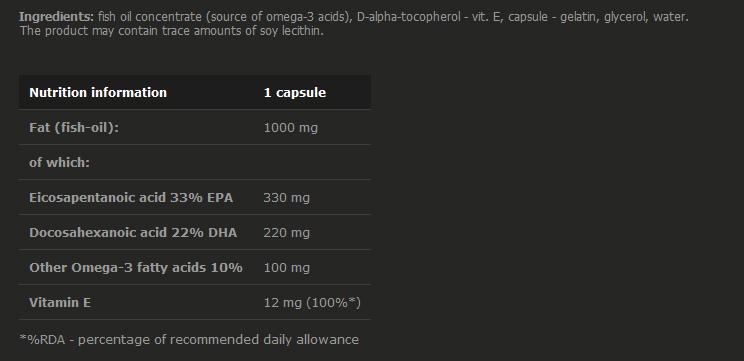 Olimp Sport Nutrition - Λιπαρά Οξέα, MCT Oil, Omega 3-6-9 - GOLD OMEGA 3 SPORT EDITION, 120 caps